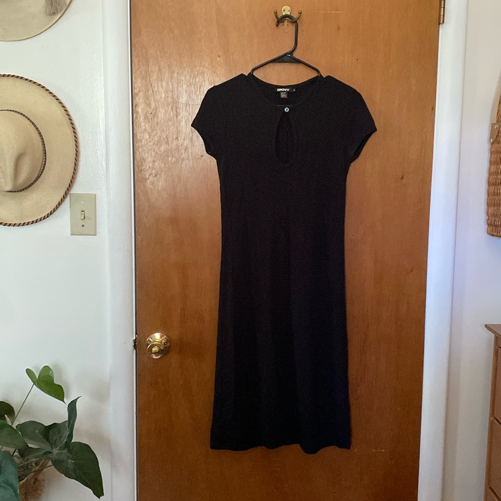 Vintage DKNY Black Keyhole Dress